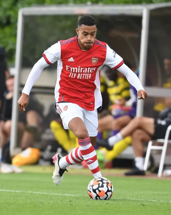 Framed Print : Arsenal's Miguel Azeez in Pre-Season Action vs. Watford Framed Print : Arsenal's Miguel Azeez in Pre-Season Action vs. Watford
