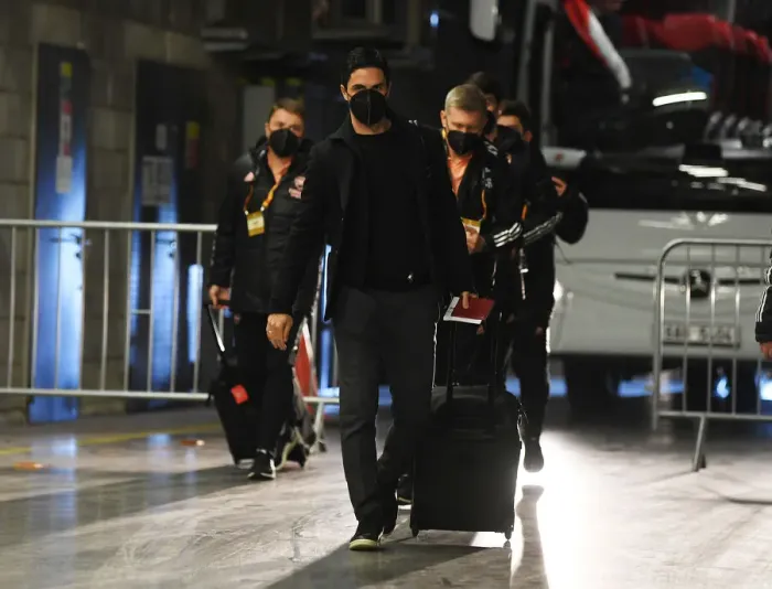 Framed Print : Arsenal's Mikel Arteta Arrives at Empty Eden Arena for Slavia Praha Showdown - UEFA Europa League Quarterfinal, Prague Framed Print : Arsenal's Mikel Arteta Arrives at Empty Eden Arena for Slavia Praha Showdown - UEFA Europa League Quarterfinal, Prague