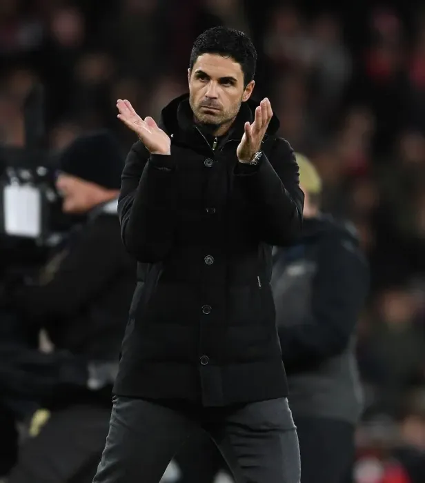 Framed Print : Arsenal's Mikel Arteta Celebrates with Fans After Hard-Fought Victory Over Newcastle United
