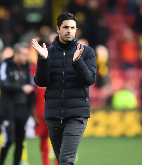 Framed Print : Arsenal's Mikel Arteta Celebrates Victory over Watford in Premier League Framed Print : Arsenal's Mikel Arteta Celebrates Victory over Watford in Premier League