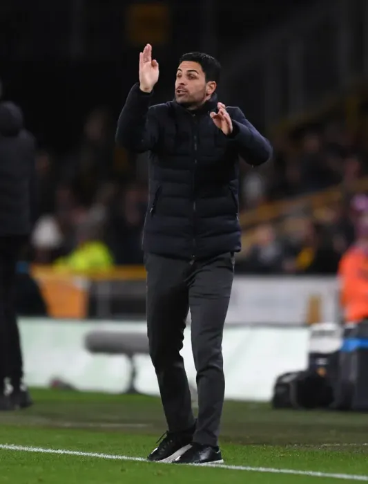 Framed Print : Arsenal's Mikel Arteta Faces Off Against Wolverhampton Wanderers in Premier League Showdown Framed Print : Arsenal's Mikel Arteta Faces Off Against Wolverhampton Wanderers in Premier League Showdown