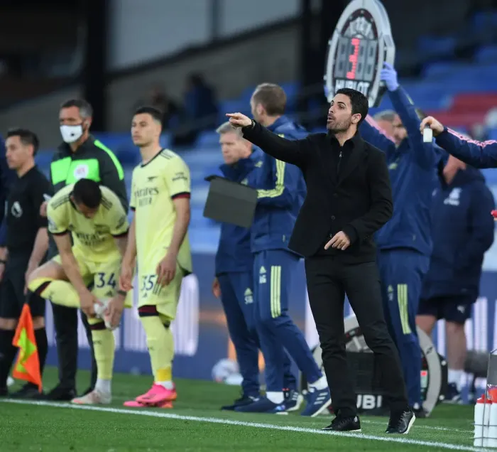 Framed Print : Arsenal's Mikel Arteta Leads Team at Crystal Palace in Premier League Showdown Framed Print : Arsenal's Mikel Arteta Leads Team at Crystal Palace in Premier League Showdown