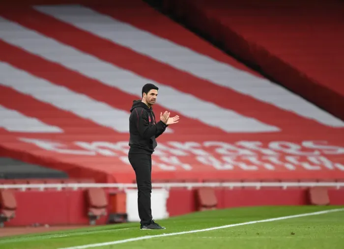 Framed Print : Arsenal's Mikel Arteta Leads Team Against Tottenham in Empty Emirates Stadium, Premier League 2020-21 Framed Print : Arsenal's Mikel Arteta Leads Team Against Tottenham in Empty Emirates Stadium, Premier League 2020-21