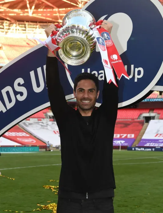 Framed Print : Arsenal's Mikel Arteta Lifts FA Cup After Empty-stadium Victory over Chelsea Framed Print : Arsenal's Mikel Arteta Lifts FA Cup After Empty-stadium Victory over Chelsea