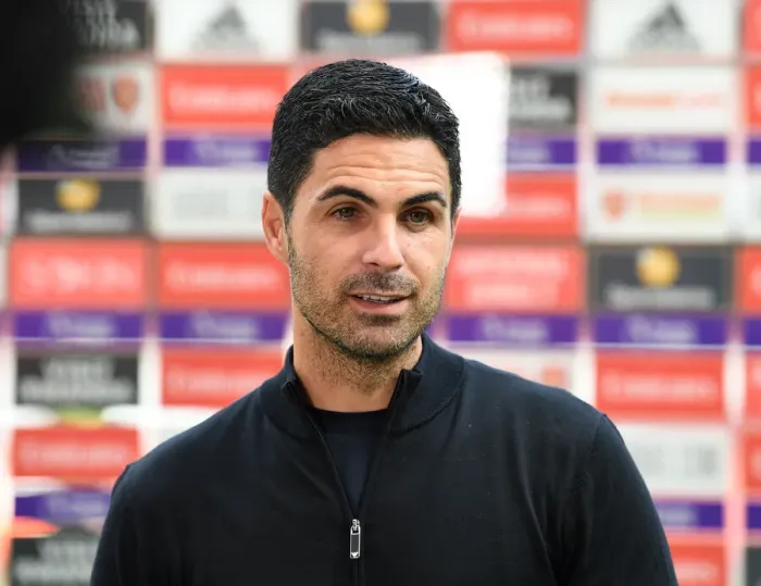 Framed Print : Arsenal's Mikel Arteta Pre-Match: Arsenal vs Norwich City (Premier League 2021-22)