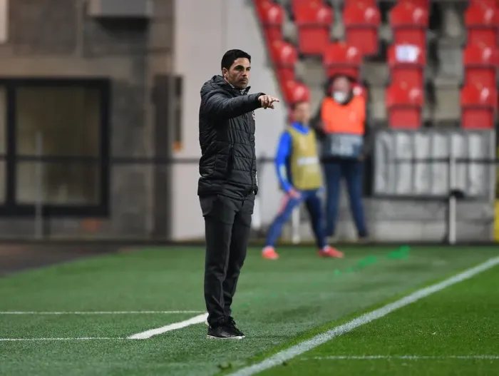 Framed Print : Arsenal's Mikel Arteta at Slavia Praha's Eden Arena: UEFA Europa League Quarterfinal Amidst Empty Stands (April 2021) Framed Print : Arsenal's Mikel Arteta at Slavia Praha's Eden Arena: UEFA Europa League Quarterfinal Amidst Empty Stands (April 2021)