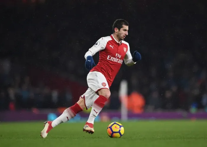 Framed Print : Arsenal's Mkhitaryan Clashes with Manchester City's Otamendi in Premier League Showdown Framed Print : Arsenal's Mkhitaryan Clashes with Manchester City's Otamendi in Premier League Showdown