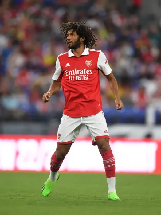 Framed Print : Arsenal's Mo Elneny in Action: Arsenal vs. Everton Pre-Season Clash, Baltimore 2022