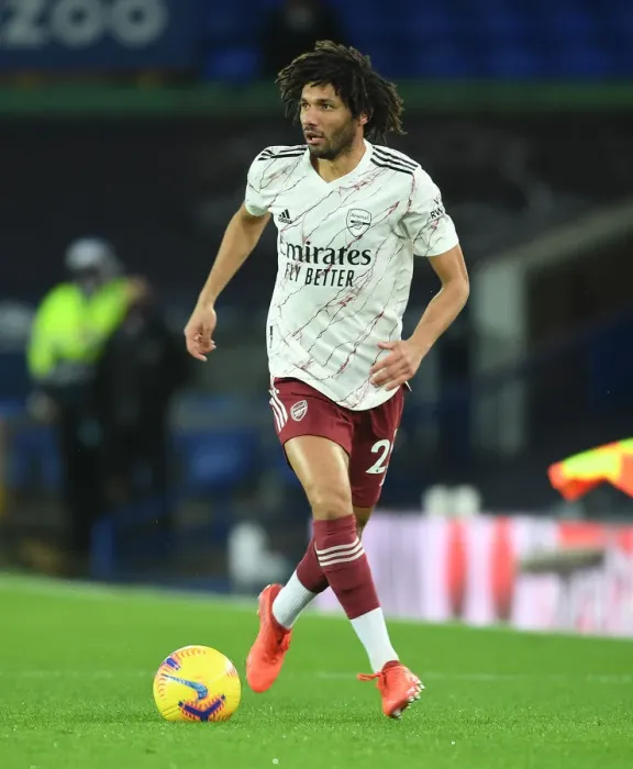 Framed Print : Arsenal's Mo Elneny in Action at Everton Premier League Clash (2020-21)
