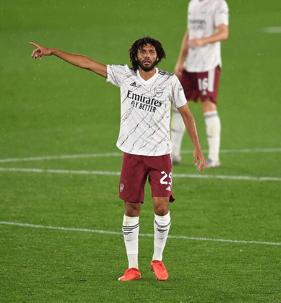 Arsenal's Mo Elneny in Action against Leicester City in Carabao Cup Clash