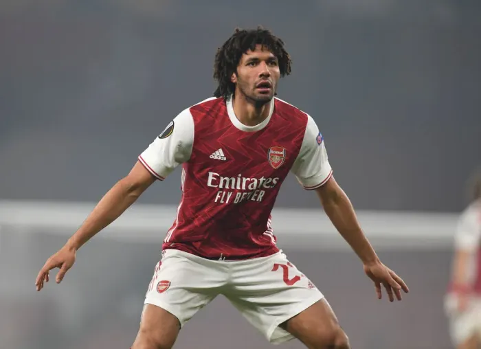 Framed Print : Arsenal's Mo Elneny in Action against Molde FK in UEFA Europa League Framed Print : Arsenal's Mo Elneny in Action against Molde FK in UEFA Europa League
