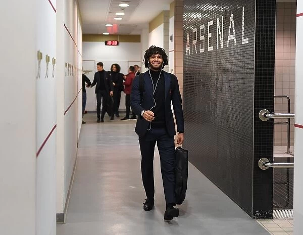 Arsenal's Mo Elneny in the Home Dressing Room Before FA Cup Clash vs Manchester United (Arsenal v Manchester United FA Cup 2018-19)