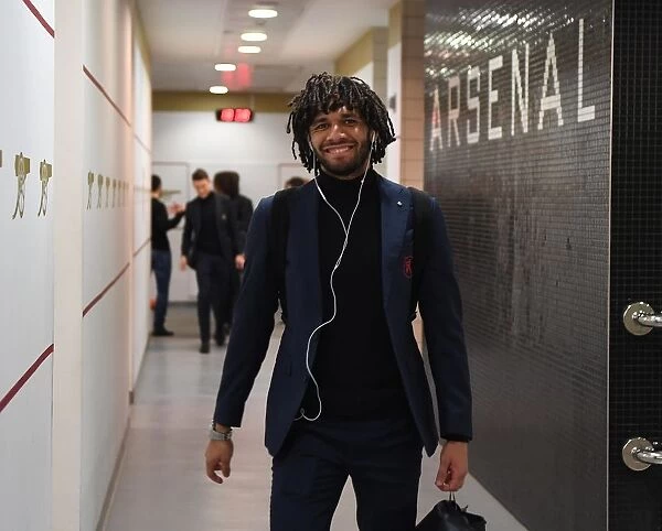 Arsenal's Mo Elneny in the Home Dressing Room Before FA Cup Match Against Manchester United (2018-19)
