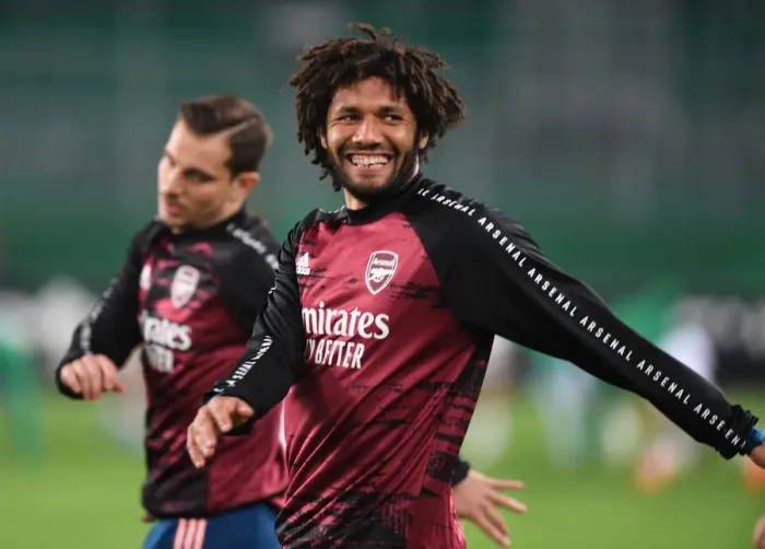 Framed Print : Arsenal's Mo Elneny Prepares for Rapid Vienna Showdown in Europa League