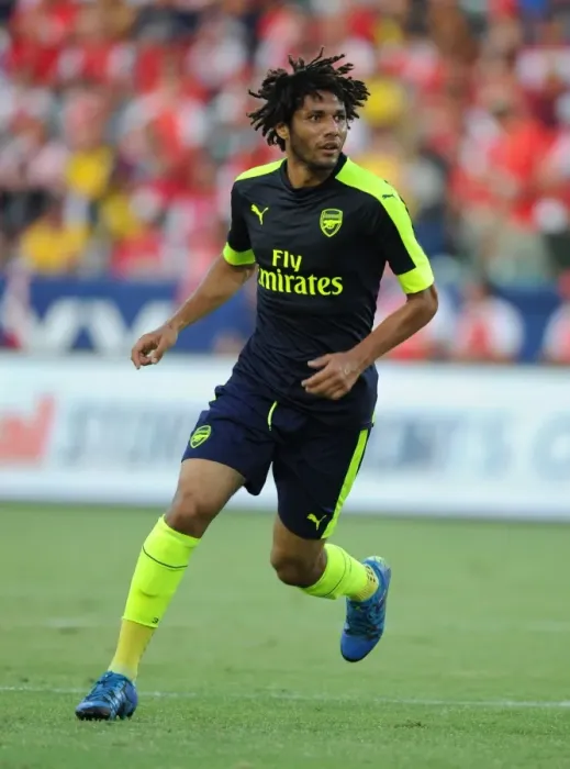 Framed Print : Arsenal's Mohamed Elneny in Action: Arsenal vs Chivas, 2016 Pre-Season Friendly, Carson, California