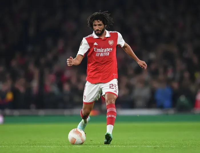 Framed Print : Arsenal's Mohamed Elneny in Action: Arsenal vs FC Zurich, UEFA Europa League 2022-23