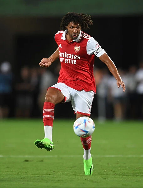 Arsenal's Mohamed Elneny in Action against Chelsea in the Florida Cup 2022-23