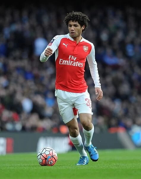 Arsenal's Mohamed Elneny in Action during FA Cup Fourth Round Match against Burnley