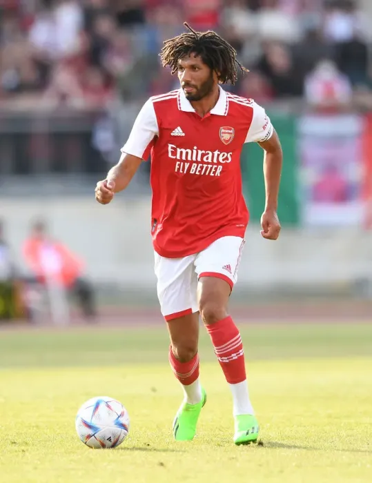 Framed Print : Arsenal's Mohamed Elneny in Action: FC Nurnberg vs Arsenal Pre-Season Friendly (2022)
