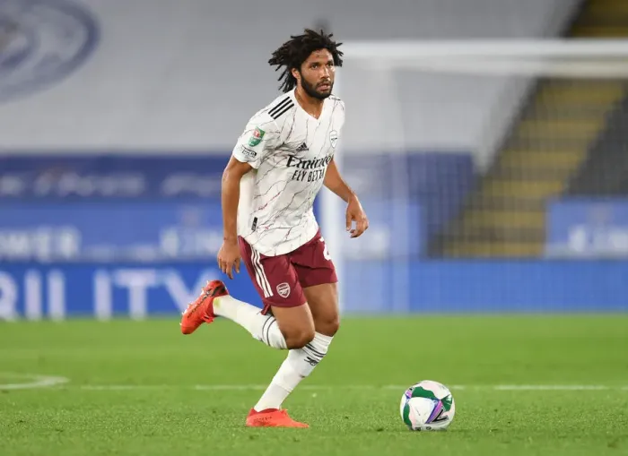 Framed Print : Arsenal's Mohamed Elneny in Action against Leicester City in Carabao Cup Clash Framed Print : Arsenal's Mohamed Elneny in Action against Leicester City in Carabao Cup Clash
