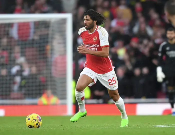 Framed Print : Arsenal's Mohamed Elneny in Action against Sheffield United (2023-24 Premier League)
