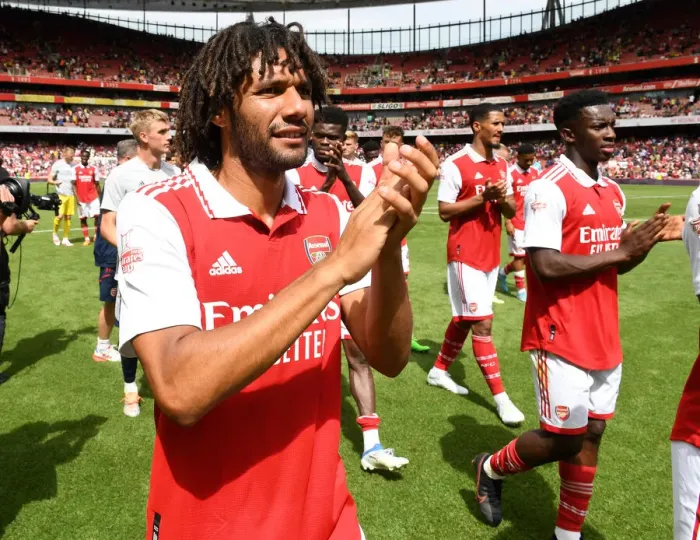 Framed Print : Arsenal's Mohamed Elneny Celebrates with Fans after Arsenal v Sevilla Pre-Season Victory Framed Print : Arsenal's Mohamed Elneny Celebrates with Fans after Arsenal v Sevilla Pre-Season Victory