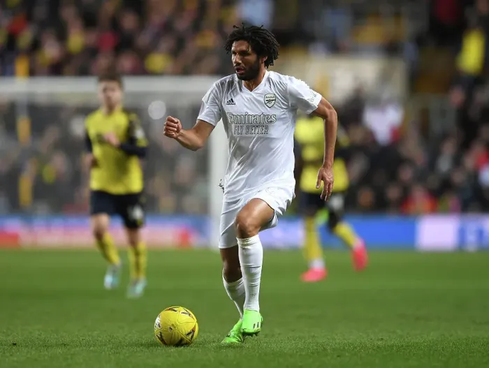 Framed Print : Arsenal's Mohamed Elneny in FA Cup Action against Oxford United