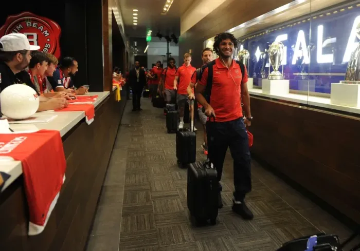 Framed Print : Arsenal's Mohamed Elneny Gears Up for Arsenal vs. Chivas (2016-17)