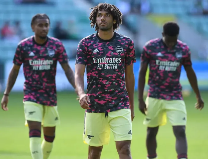 Framed Print : Arsenal's Mohamed Elneny Prepares for Hibernian Friendly in Edinburgh