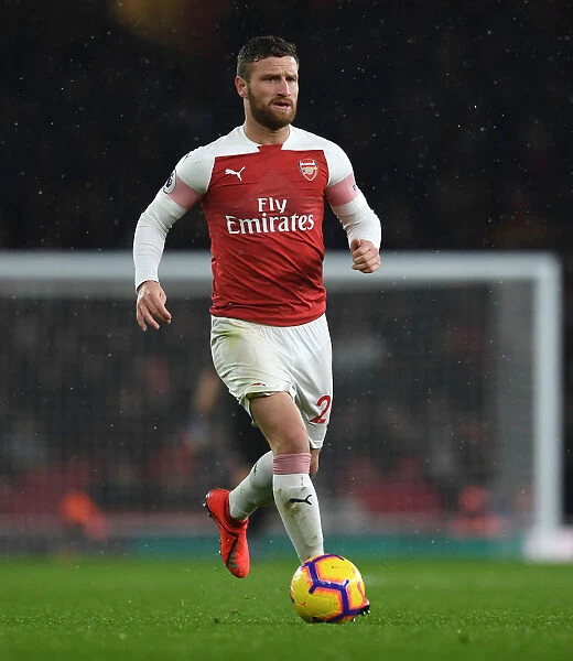 Arsenal's Mustafi in Action Against Cardiff City (Premier League 2018-19)