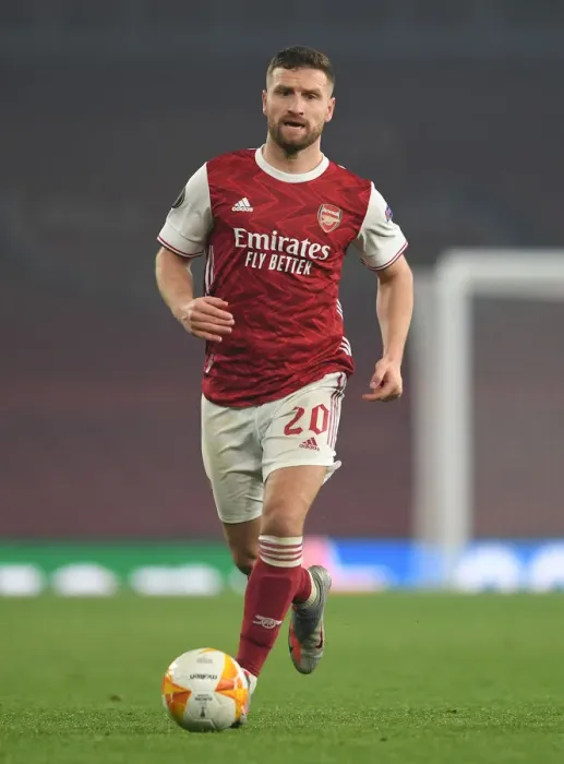 Framed Print : Arsenal's Mustafi in Action against Molde in Europa League Group Stage