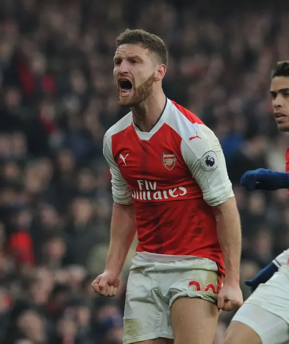 Framed Print : Arsenal's Mustafi in Action: Premier League 2016-17 - Arsenal vs. Burnley