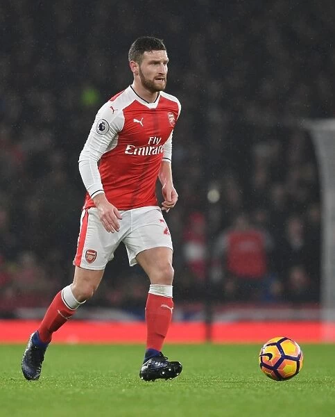 Arsenal's Mustafi in Action Against Watford - Premier League 2016-17