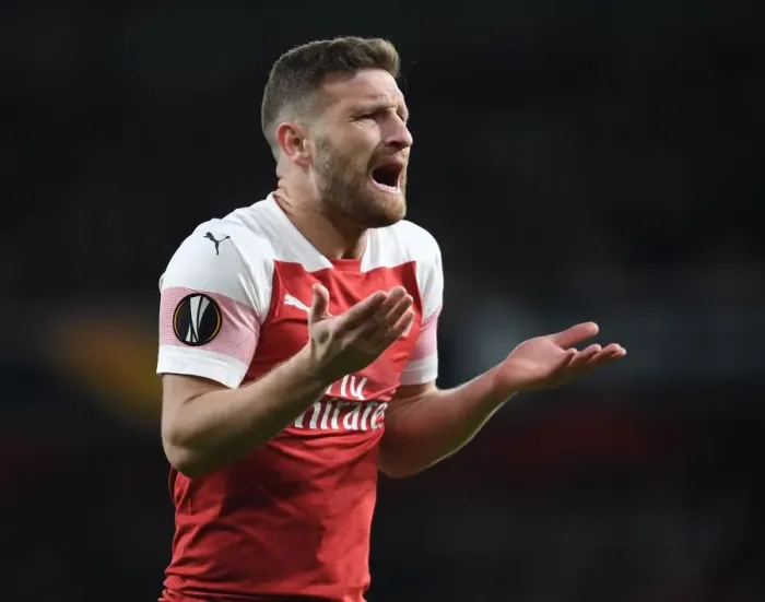Framed Print : Arsenal's Mustafi in Europa League Clash Against Stade Rennais