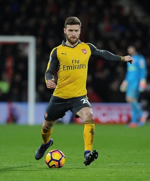 Arsenal's Mustafi Faces Off Against AFC Bournemouth in Premier League Clash (2016-17)