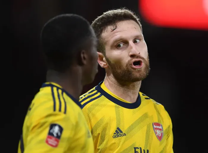 Framed Print : Arsenal's Mustafi Faces Off Against AFC Bournemouth in FA Cup Fourth Round