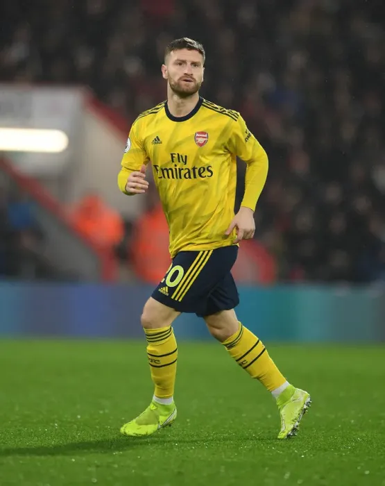 Framed Print : Arsenal's Mustafi Faces Off Against AFC Bournemouth in Premier League Clash (2019-20) Framed Print : Arsenal's Mustafi Faces Off Against AFC Bournemouth in Premier League Clash (2019-20)