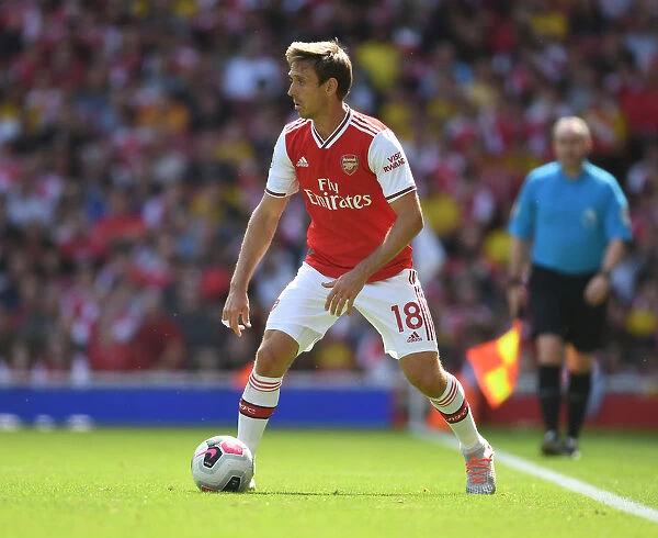 Arsenal's Nacho Monreal in Action Against Burnley in 2019-20 Premier League