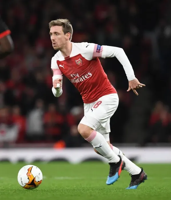 Framed Print : Arsenal's Nacho Monreal in Action against Stade Rennais in the Europa League Second Leg Framed Print : Arsenal's Nacho Monreal in Action against Stade Rennais in the Europa League Second Leg