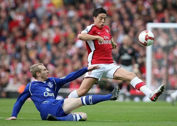 Arsenal's Nasri Scores Twice in 3:1 Victory over Everton in Barclays Premier League
