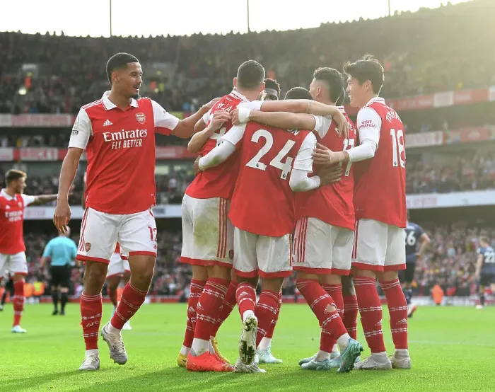 Framed Print : Arsenal's Nelson Scores Hat-trick: Arsenal 3-0 Nottingham Forest (Premier League 2022-23)