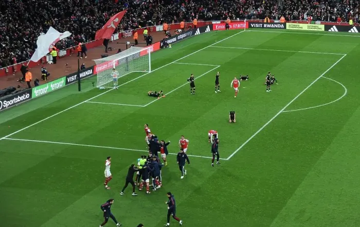Framed Print : Arsenal's Nelson Scores Hat-Trick: Arsenal 3-1 Bournemouth (Premier League 2022-23)