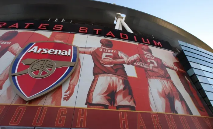 Framed Print : Arsenal's New Banners: Emirates Stadium Transformation