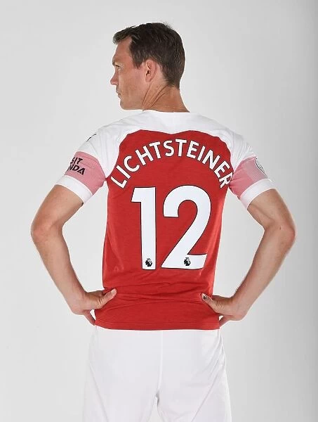 Arsenal's New Signing Stephan Lichtsteiner at 2018 / 19 First Team Photo Call