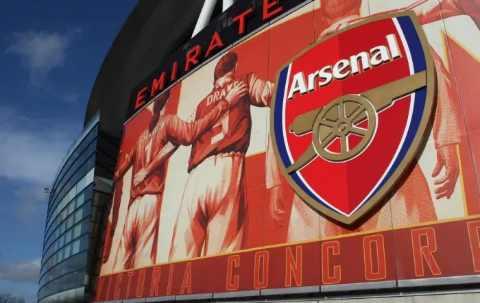 Framed Print : Arsenal's New Stadium Identity: Unveiling the Arsenalisation Banners at Emirates Stadium