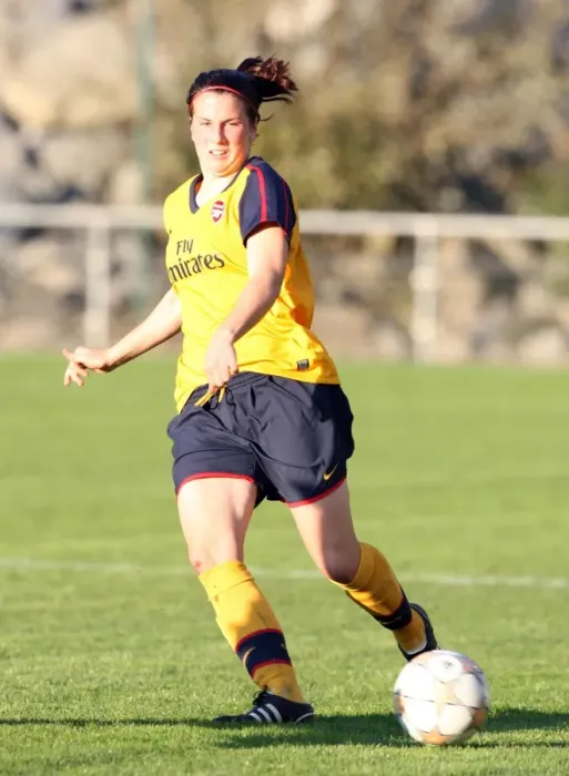 Framed Print : Arsenal's Niamh Fahey Scores in 6-0 Victory over Neulengbach in UEFA Cup
