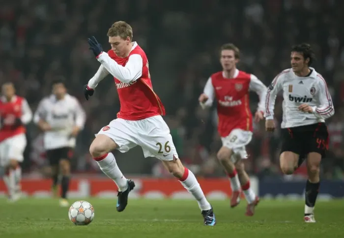 Framed Print : Arsenal's Nicklas Bendtner in Action Against AC Milan, UEFA Champions League, Emirates Stadium, 2008 Framed Print : Arsenal's Nicklas Bendtner in Action Against AC Milan, UEFA Champions League, Emirates Stadium, 2008