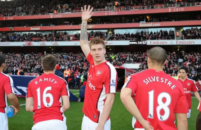 Framed Print : Arsenal's Nicklas Bendtner Scores in 2-0 Victory over Sunderland, Emirates Stadium, 2010