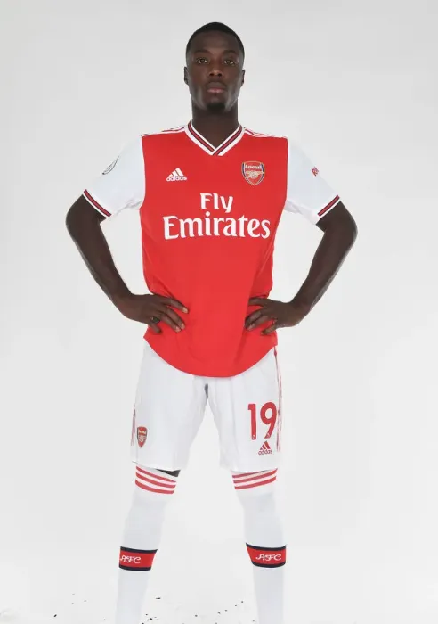 Framed Print : Arsenal's Nicolas Pepe at 2019-20 Arsenal Photocall