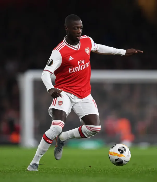 Framed Print : Arsenal's Nicolas Pepe in Action: Arsenal vs. Vitoria Guimaraes, UEFA Europa League 2019-20